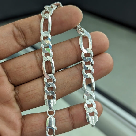 925 Sterling Silver Figaro Bracelet